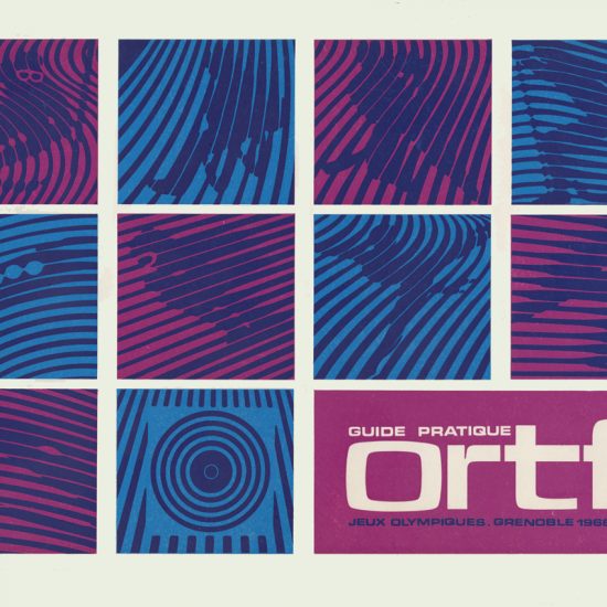 Couverture Guide ORTF - JO Grenoble 1968 - pictogrammes Roger Excoffon