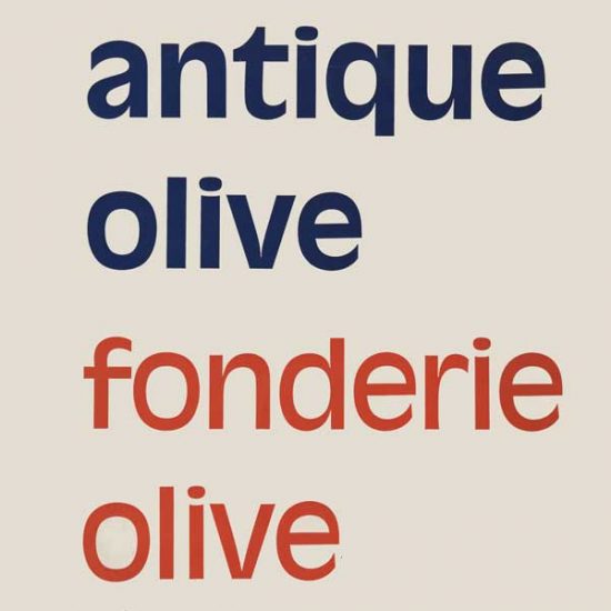 antique Olive - specimen - 1964 - RogerExcoffon