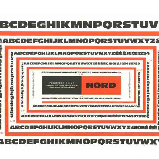 Spécimen caractère Nord, 1957 - Roger Excoffon