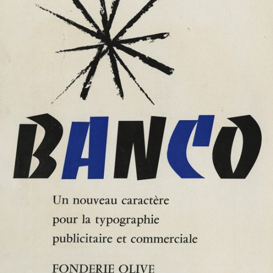 Annonce publicitaire Banco - 1951 - Roger Excoffon