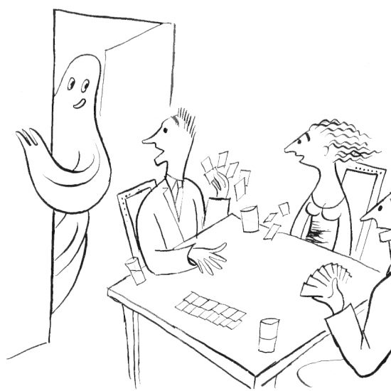 croquis humoristique de Roger Excoffon - le fantome
