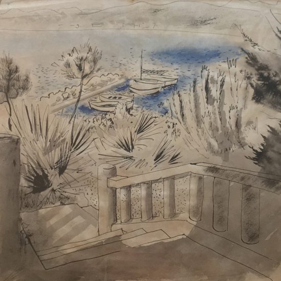Roger Excoffon dessin La Ciotat, 1955