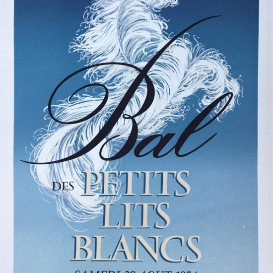 Affiche du Bal des Petits Lits Blancs - 1954 - Roger Excoffon