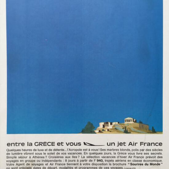 campagne carrés bleus AIR FRANCE Roger Excoffon