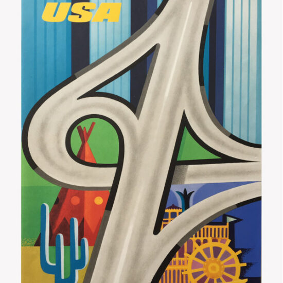 Annonce publicitaire Air France USA - Roger Excoffon