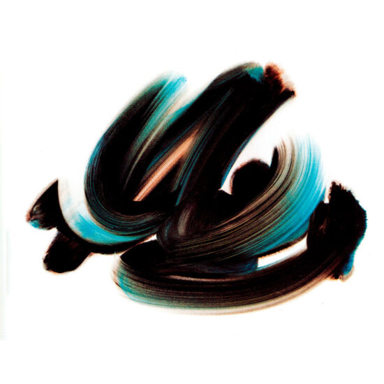 gouache brune et bleu - Roger Excoffon